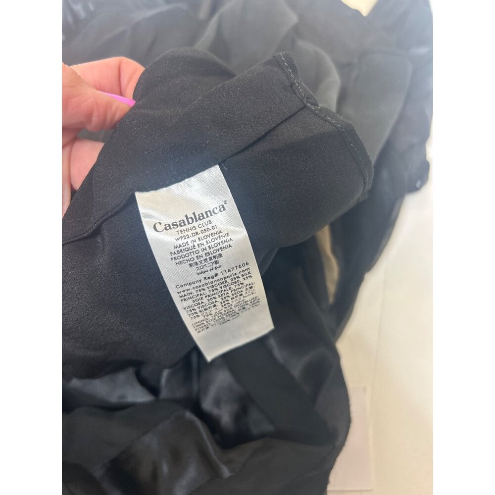 Casablanca Chevron Silk Devore Evening Gown Black Size 36 NWT - Picture 8 of 8